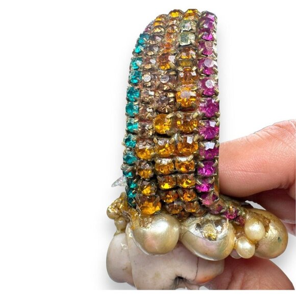 Wendy Gell Wristie Creepy Haunted Doll Face Crystal Cuff Bracelet Vintage - Picture 14 of 14